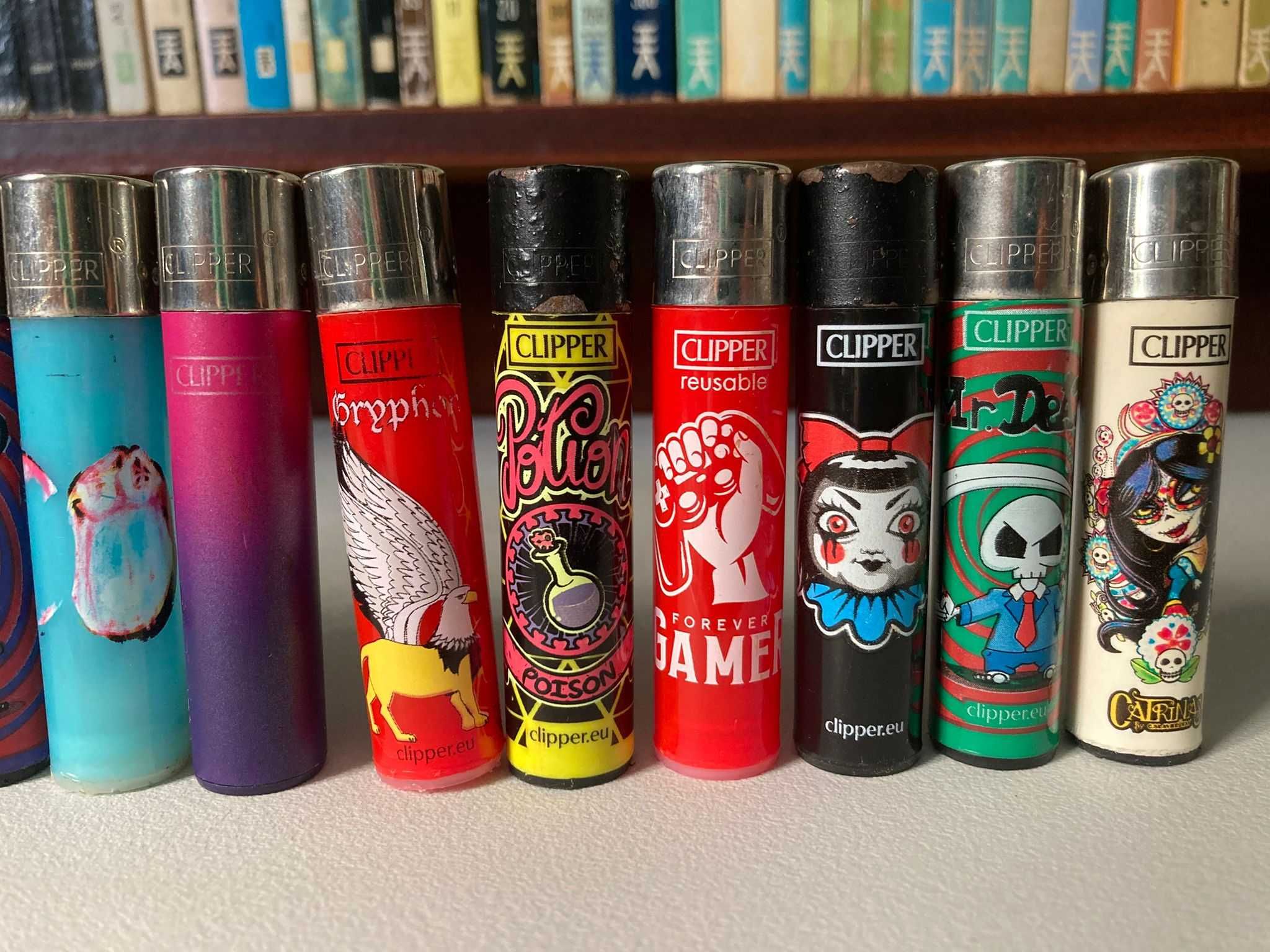 Conjunto de 14 Isqueiros Clipper Usados