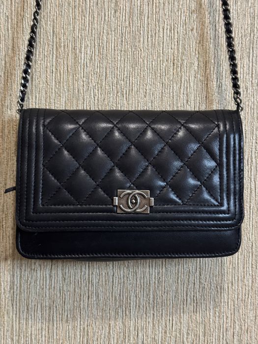 Шкіряна вінтажна сумочка chanel з натуральної шкіри