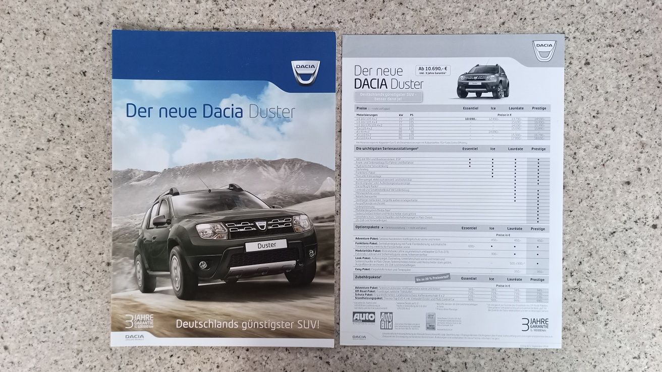 DACIA Duster Prospekt