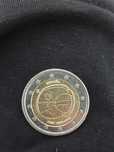 moeda comemorativa 10° aniversário EMU / UEM 2 euros (espanha 2009)