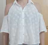 Camisa sem ombros branca