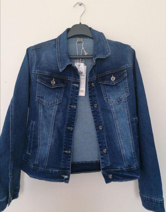 Kurtka dżinsowa jeansowa ręcznie malowana customizowana M-L