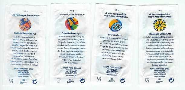 Série Pacotes Acucar Sidul - Receitas Embavil