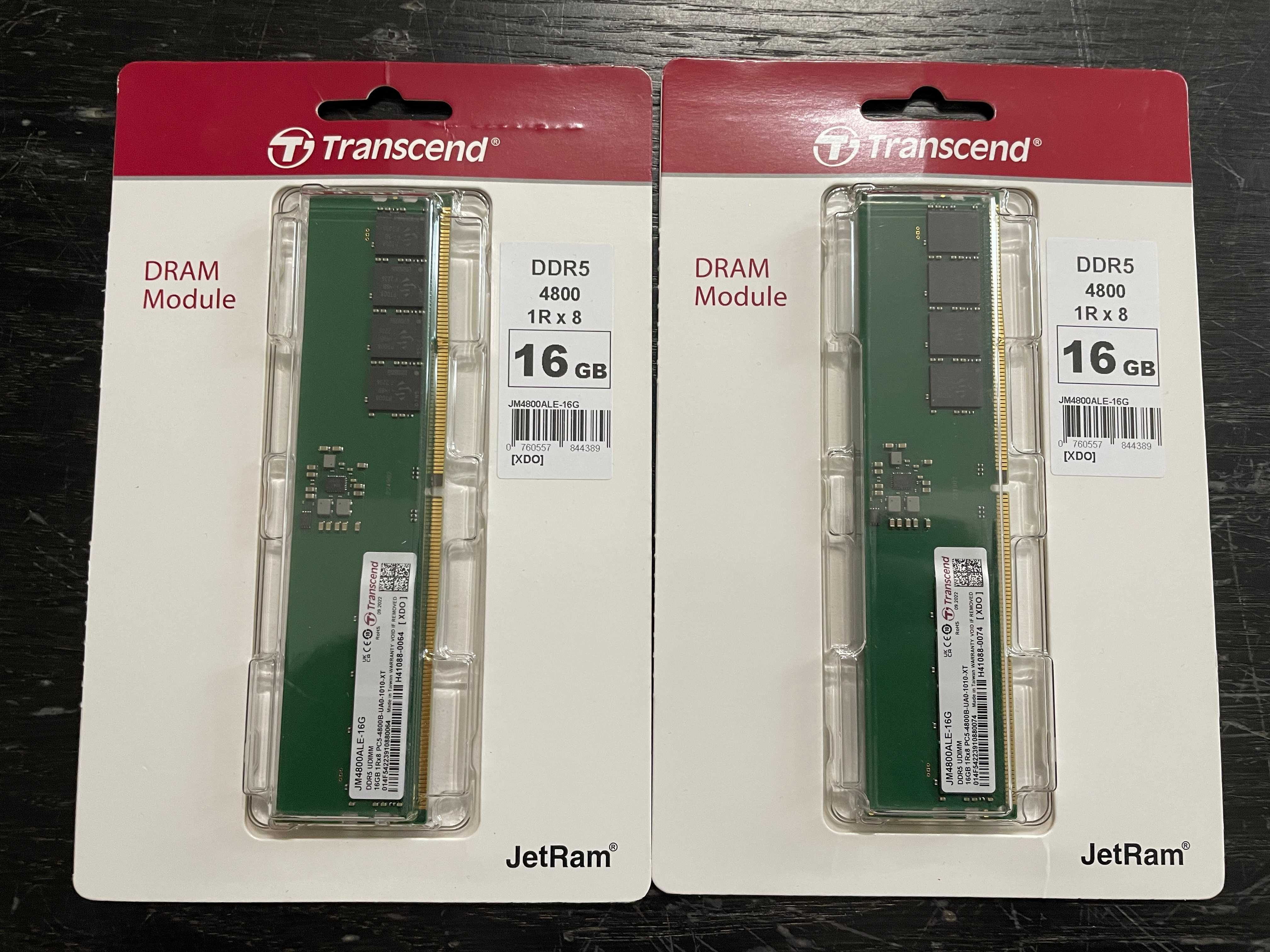 Оперативная память Transcend DDR5 4800 32 GB (2x16GB)