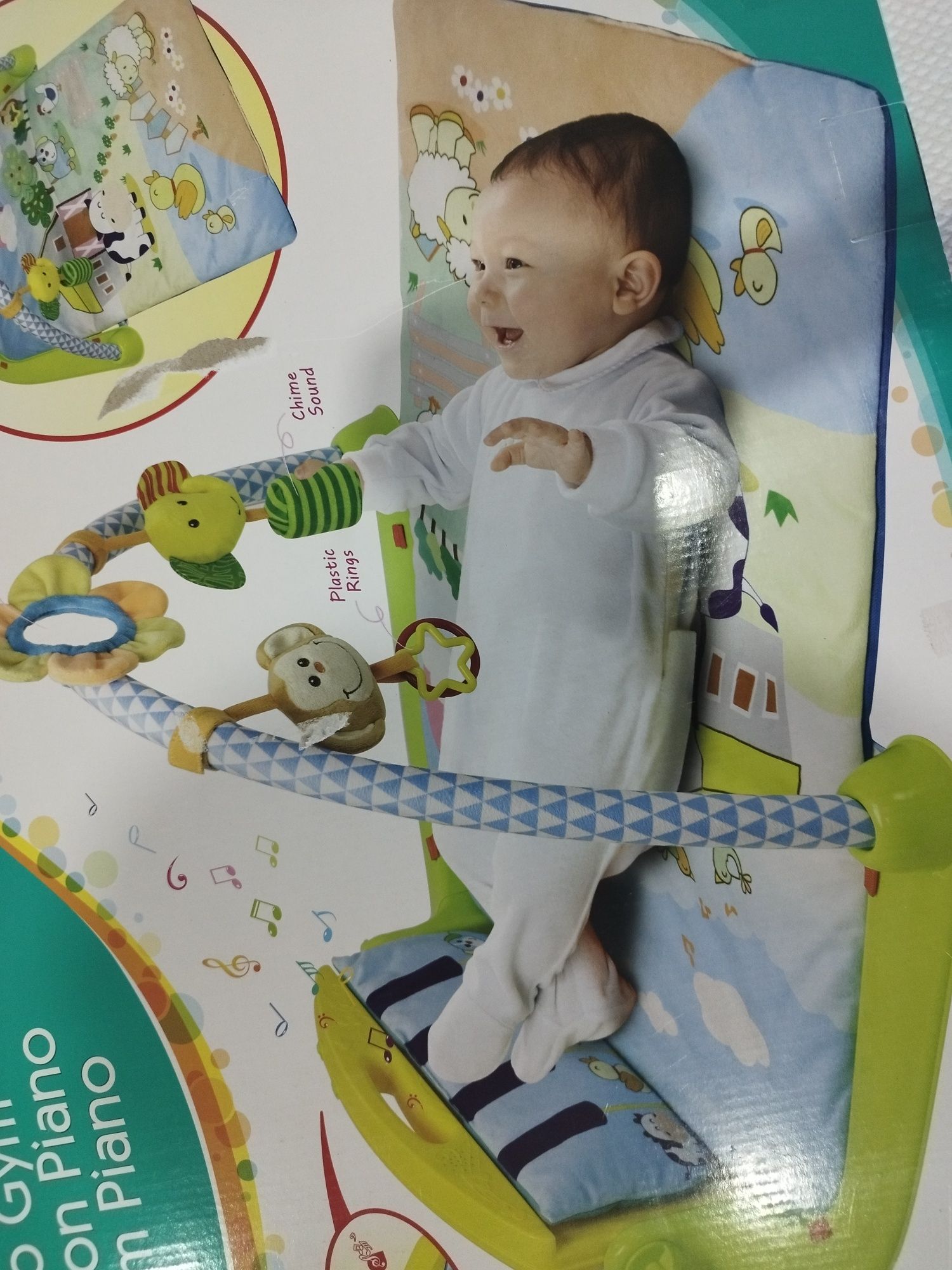 Brinquedo : tapete  de atividades com piano bebé