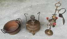 Conjunto de peças em cobre