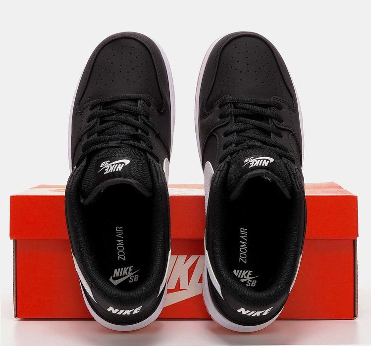 Мужские кроссовки Nike SB Dunk Low "Black-White" Размеры 40-45