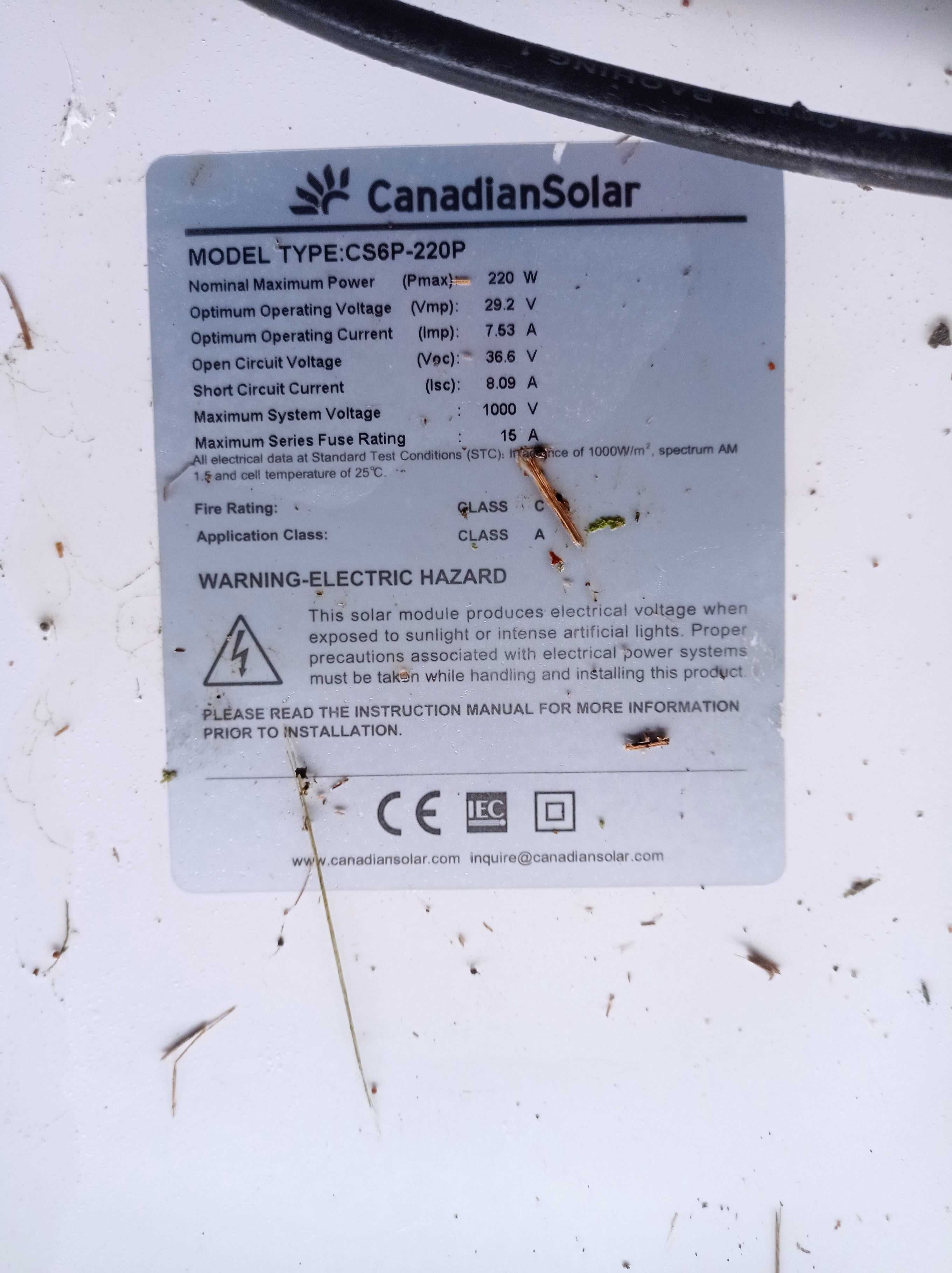 moduły słoneczne panele fotowoltaiczne 220-235W poly Canadian Solar