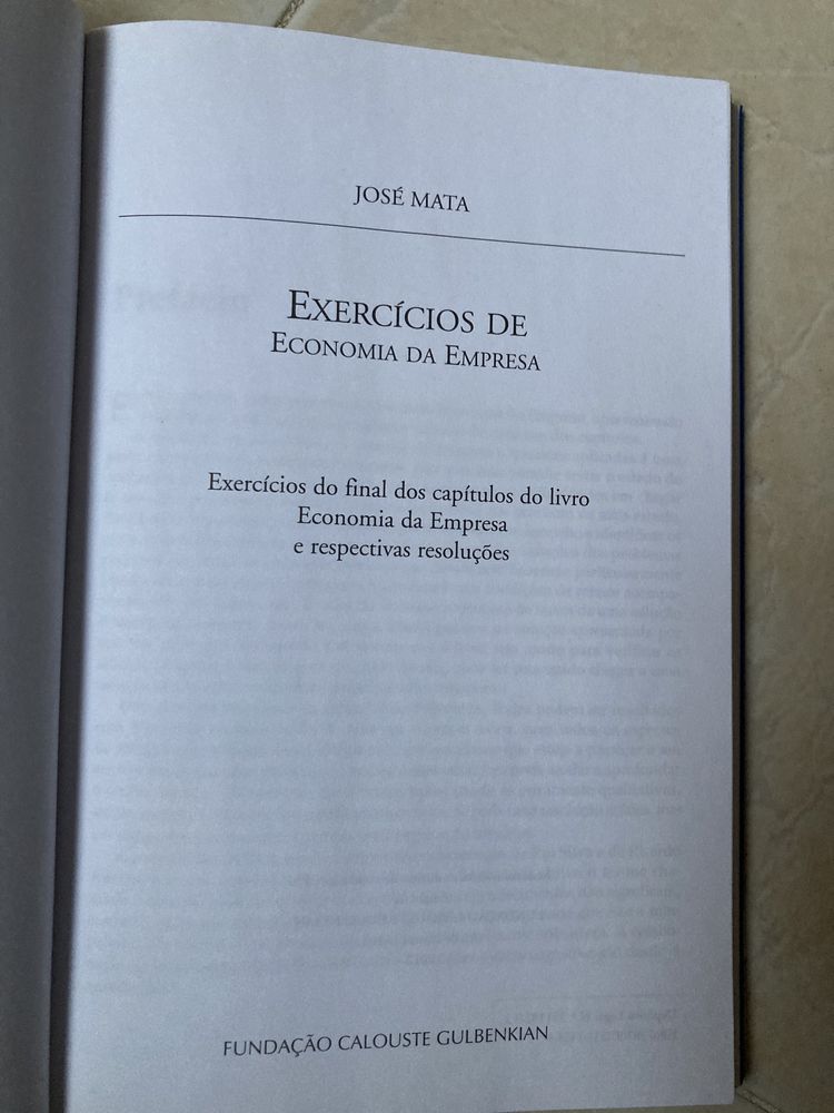 Exercícios de Economia da Empresa - José Mata