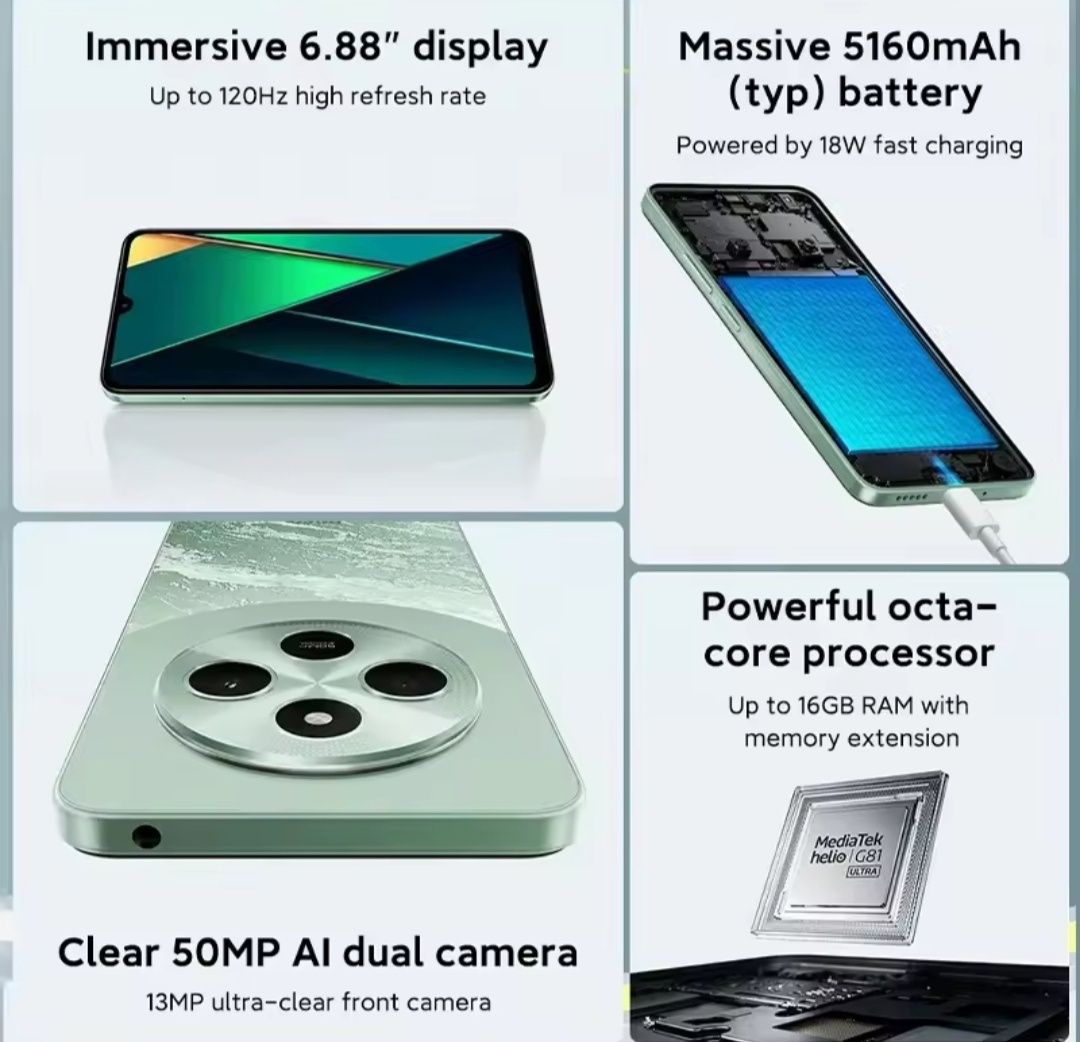 Телефон poco c75 8/256