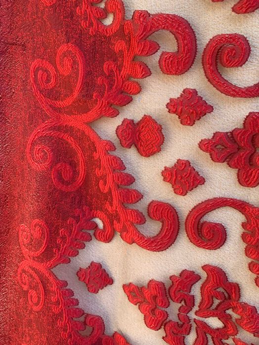 100 % silk, piękny nowy wiśniowy szal 70/190 cm, Butef