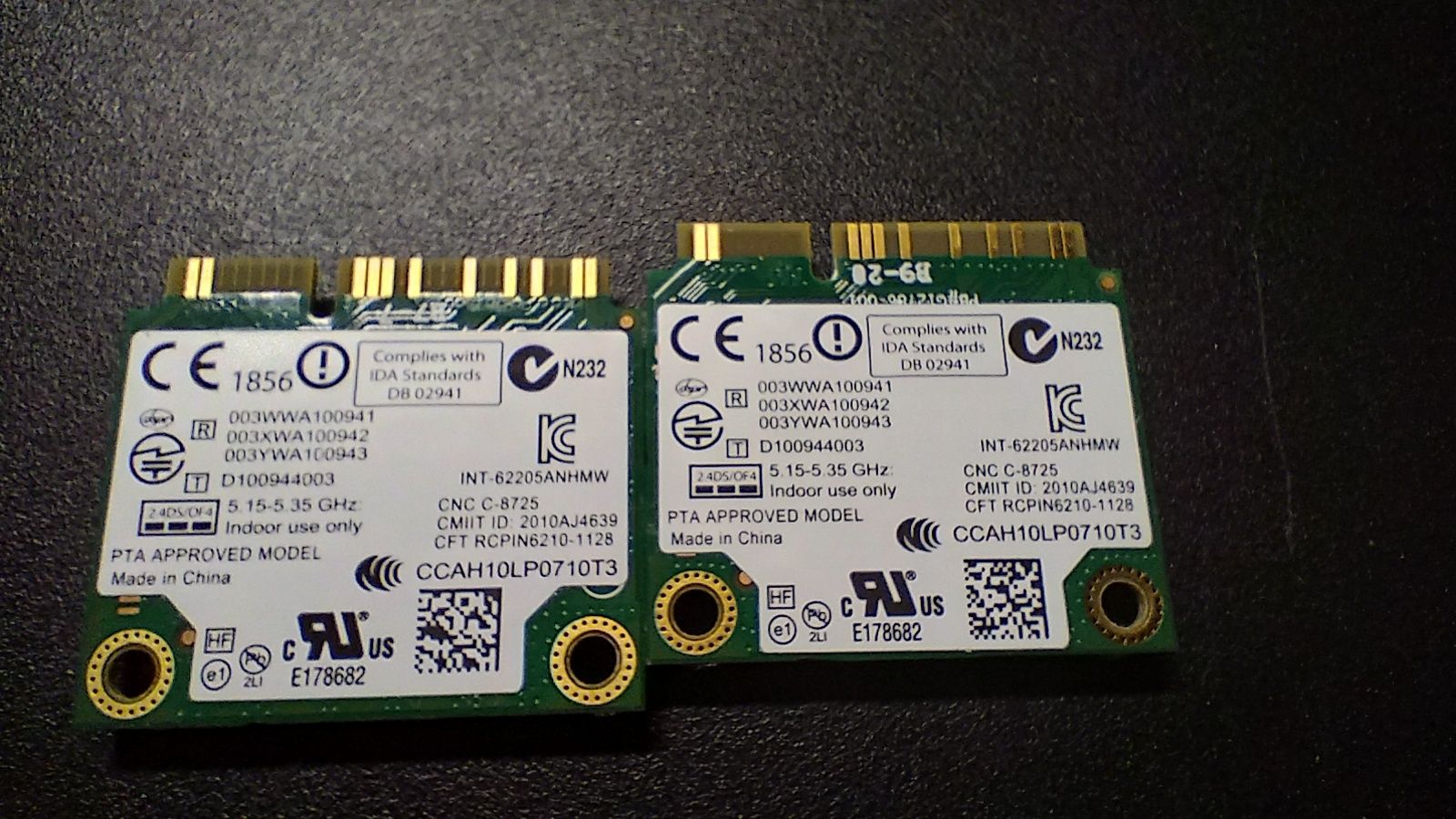 Karty sieciowe na Mini-PCIe Intel Centrino Advanced-N 6205