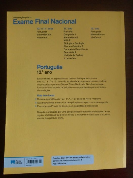 Livro de Preparação para o Exame de Português 12ºAno -Como NOVO