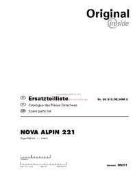 Katalog części kosiarka POTTINGER Nowa Alpin 221
