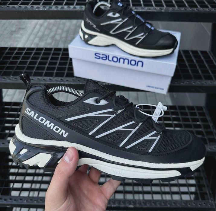 Мужские кроссовки Саломон черные Salomon сеточка