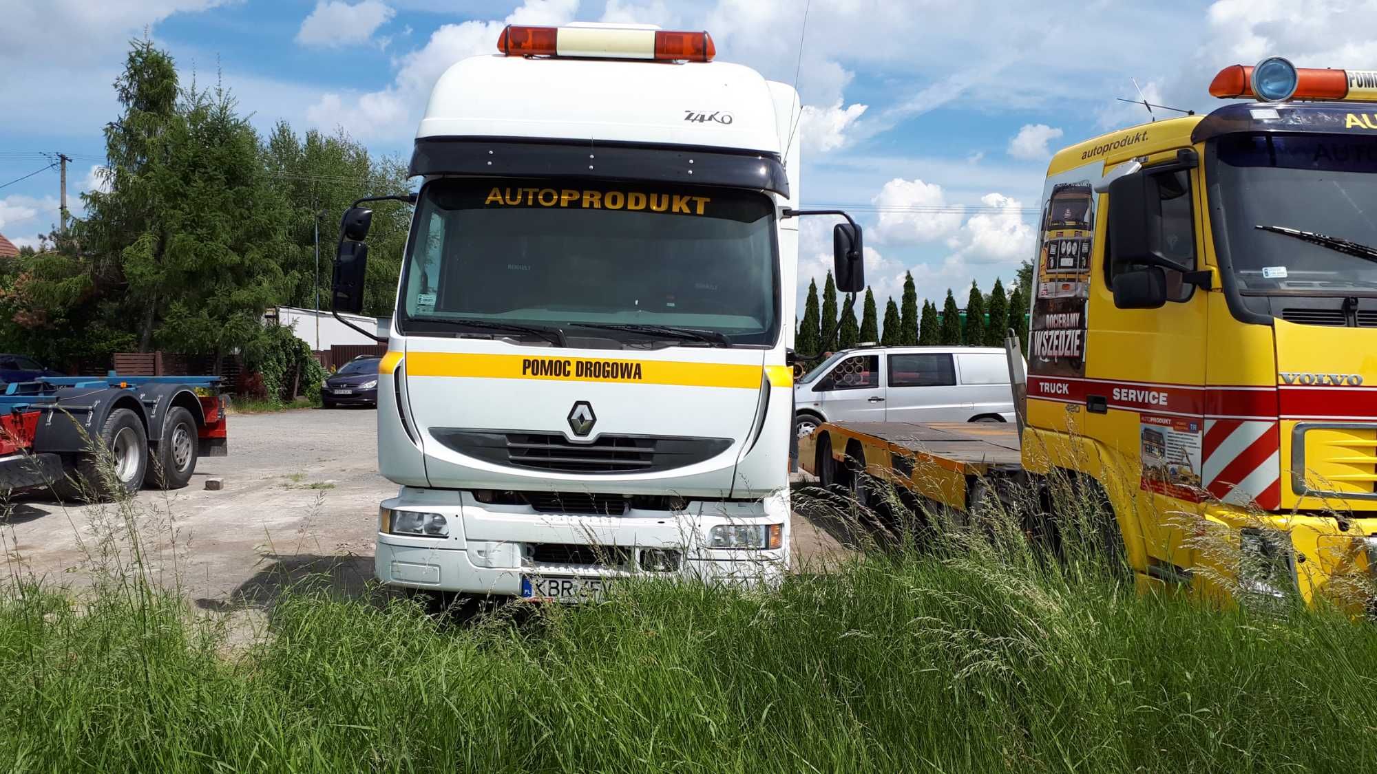 Pomoc drogowa: Renault Midlum 135 autolaweta