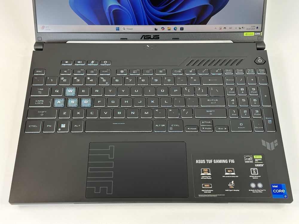 ASUS TUF Gaming F16 FX 607J/16”FHD/i7-13650HX/16GB/512 GB/NVIDIA 4060