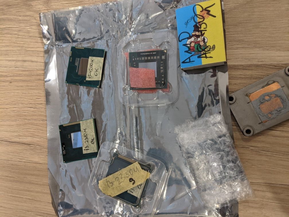 Разборка.Список. Різні ноути, Корпуси, камери, CPU, охолодження і тд.