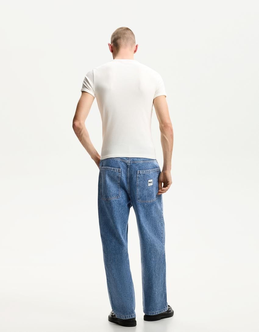 Мужские джинсы  Baggy loose fit  Bershka