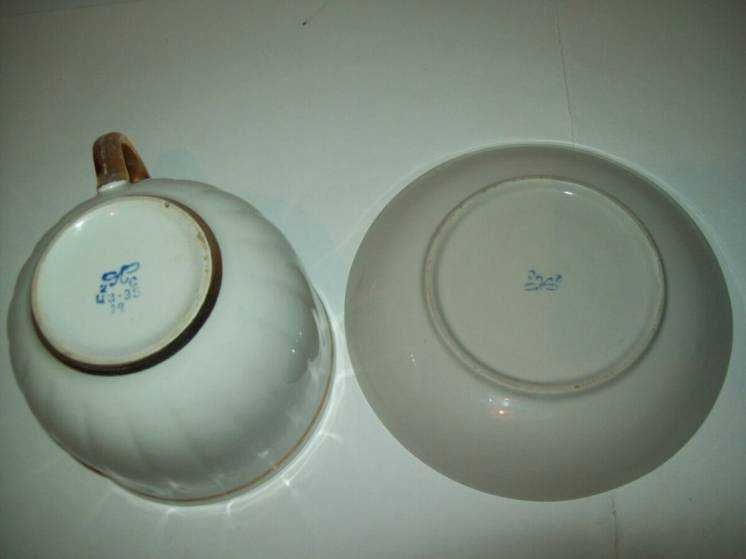 Чашка чайная пара гигант С праздником 8 марта Полонное СССР