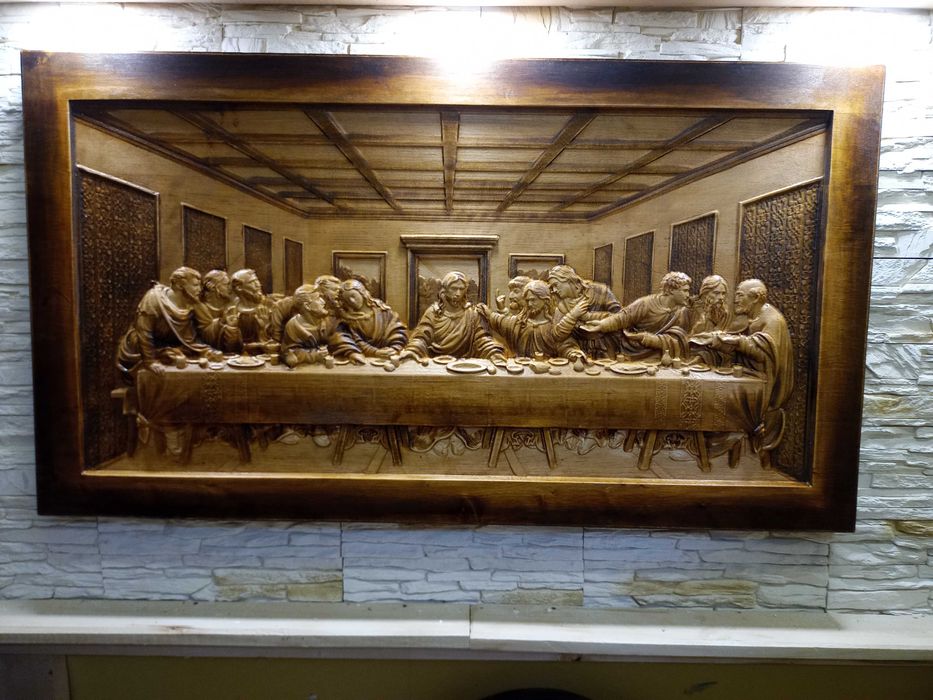 Ostatnia Wieczerza- Plaskorzezba-Drewno