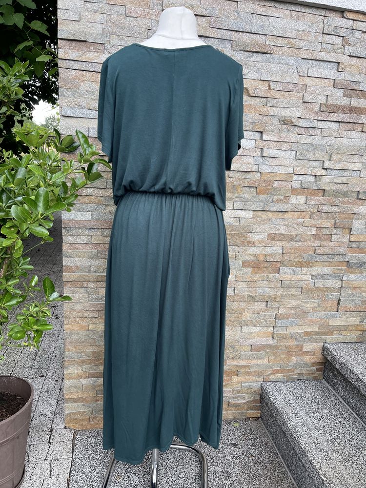 Zielona sukienka z wiskozy Yours r.48