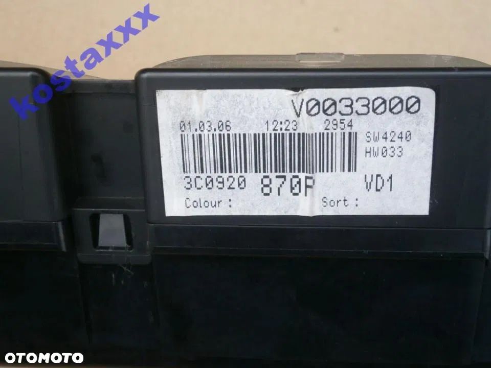 Licznik  Europa Vw Passat B6 3,2 4motion
