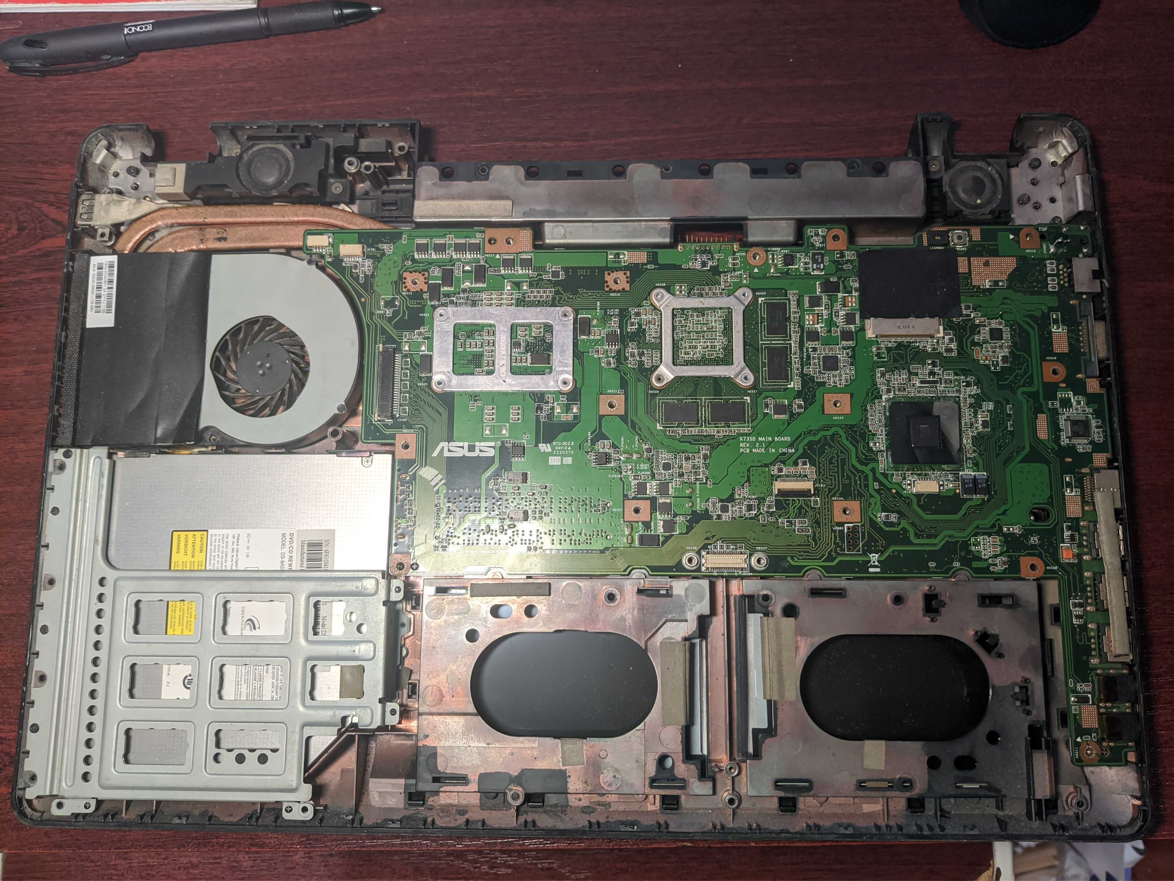 Запчастини Asus k73s запчасти