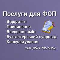 Ведення ФОП 1, 2, 3 Бухгалтер супровід, звіти, бухгалтерські послуги