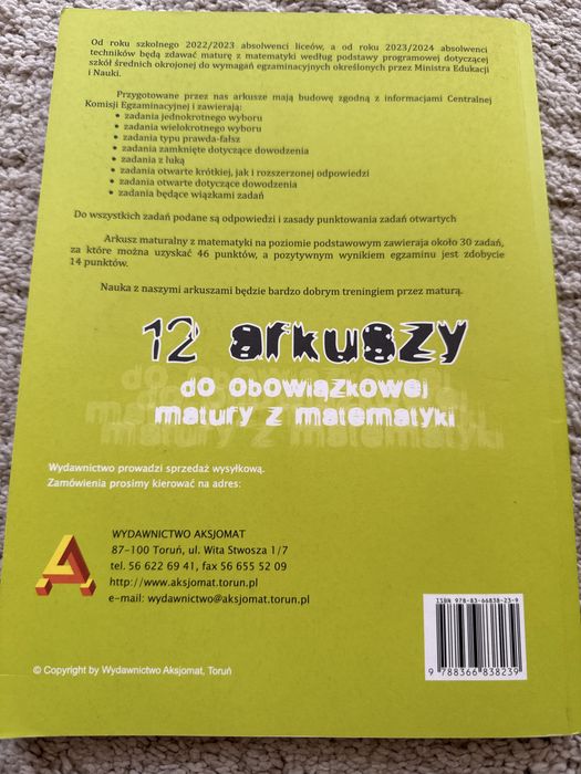 Arkusze maturalne z matematyki