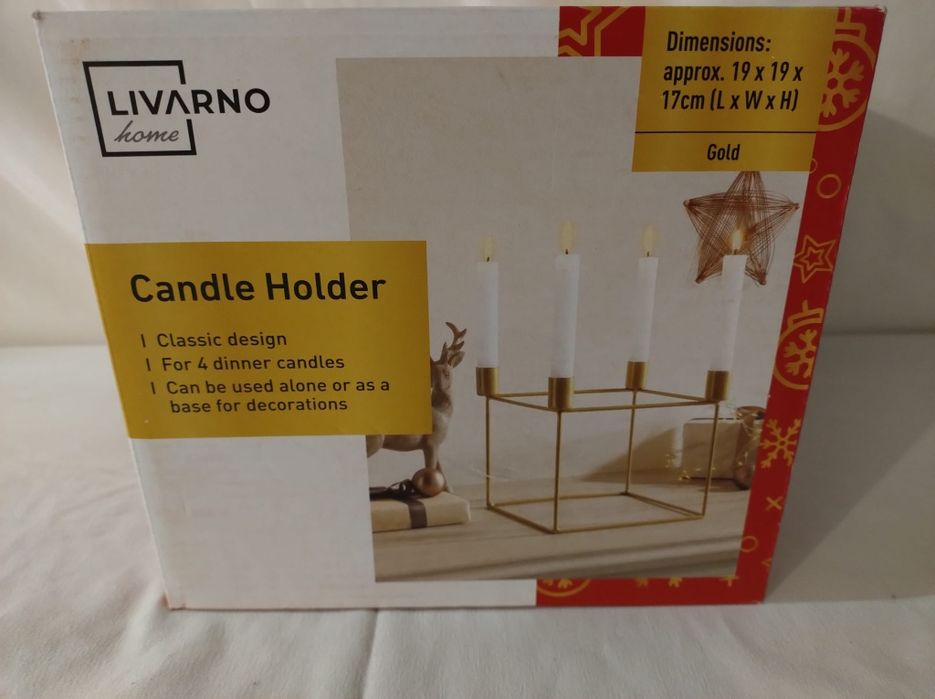 Złoty świecznik LivarnoHome