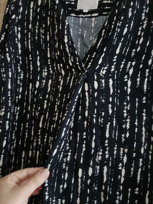 Czarno biała bluzeczka z wiskozy