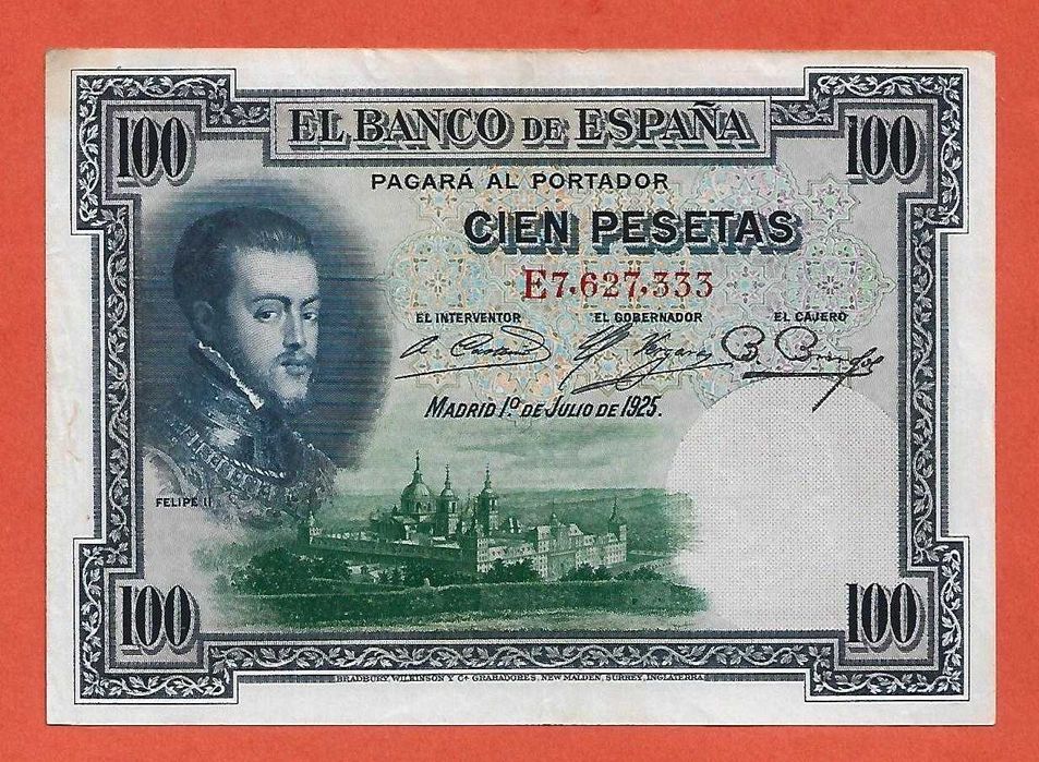 Espanha Nota 100 Pesetas 1925