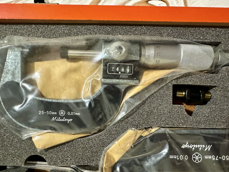 Набор микрометров 0-75мм с мех. счетчиком Mitutoyo, Япония