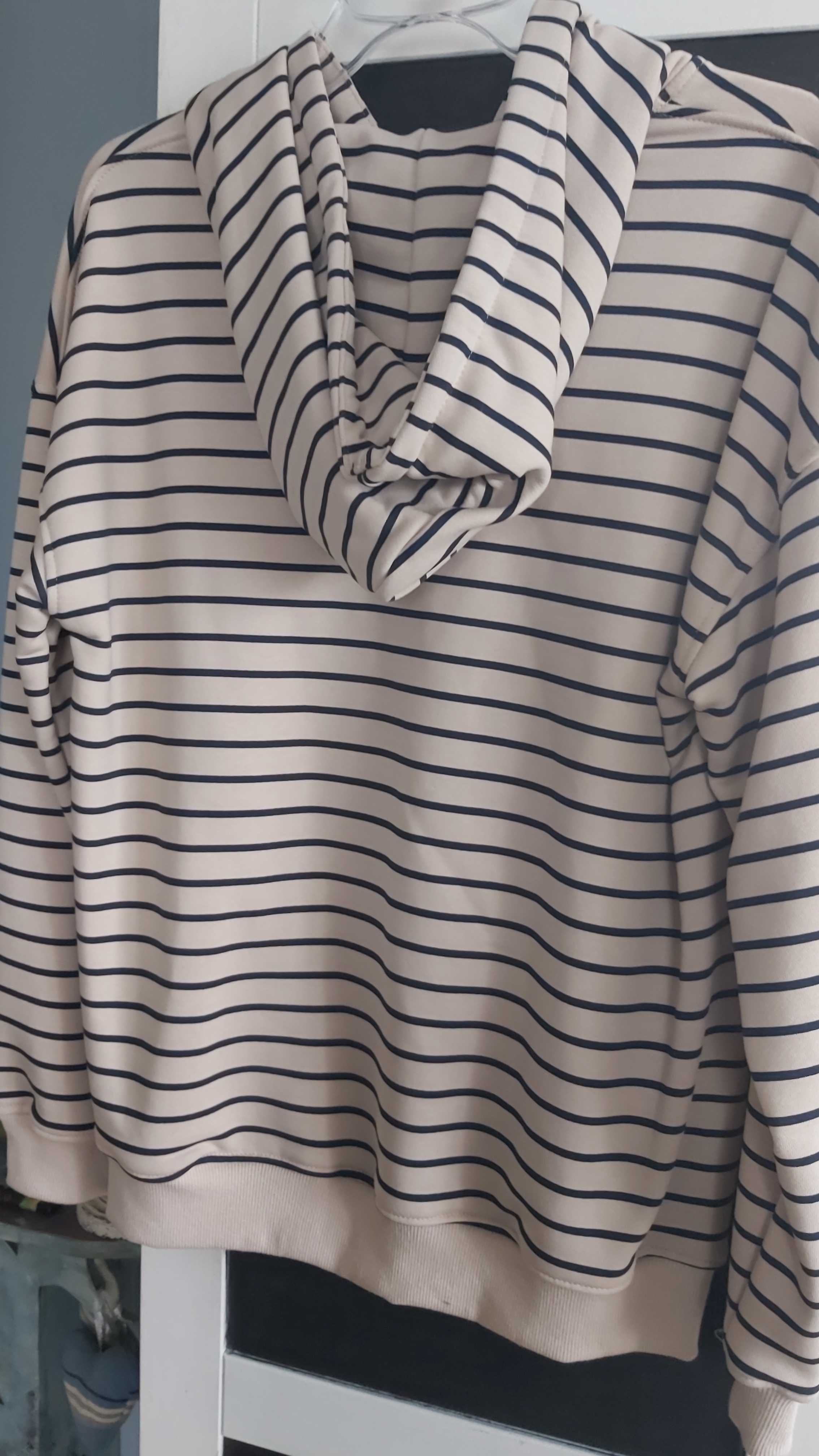 Bluza dresowa paski kaptur