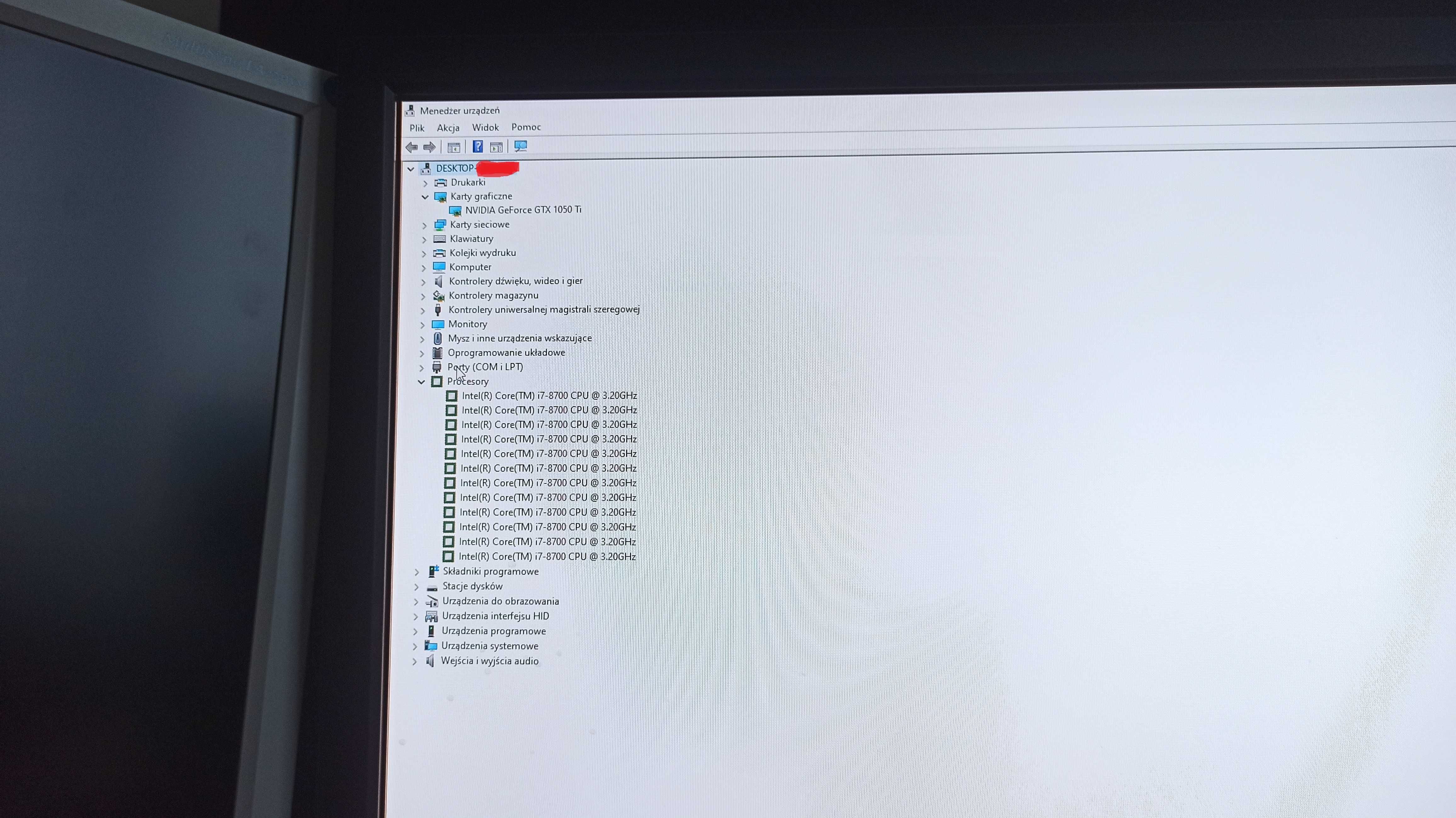 Komputer i7 - 64GB RAM DDR4 - GTX 1050TI 4GB