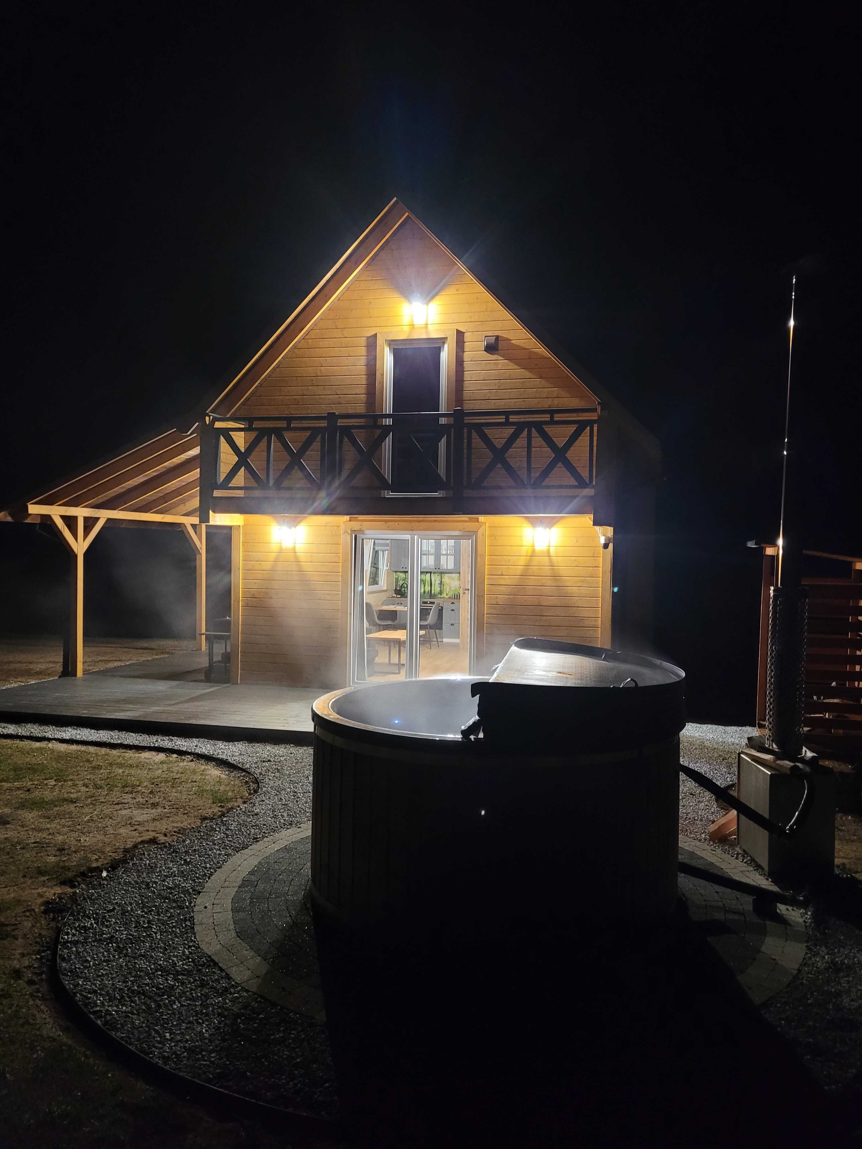 Oaza Szkotowo - domek całoroczny z kominkiem i jacuzzi na Mazurach