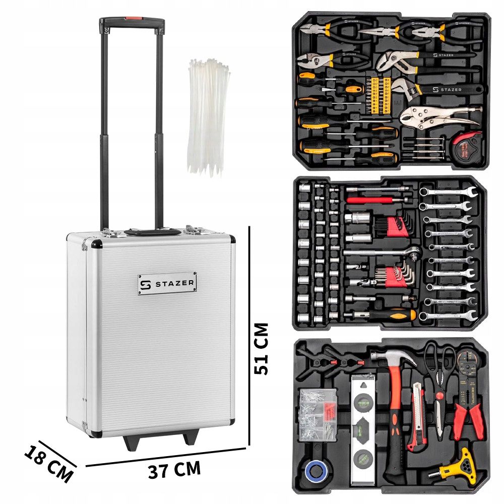 Валіза набір інструментів STAZER 750 елементів / Кейс инструментов