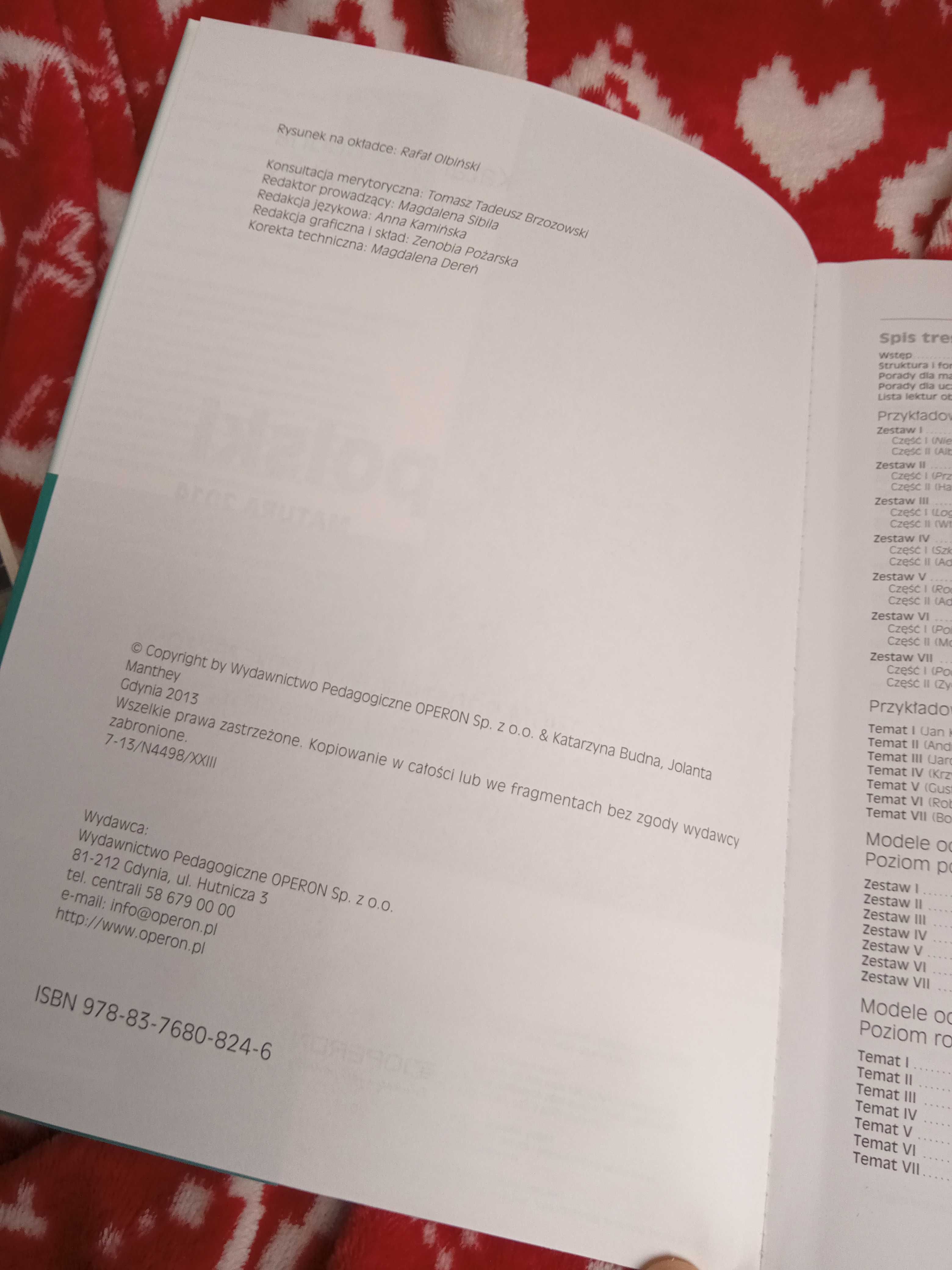 Matura 2014 język polski Operon vademecum i testy arkusze z odpow
