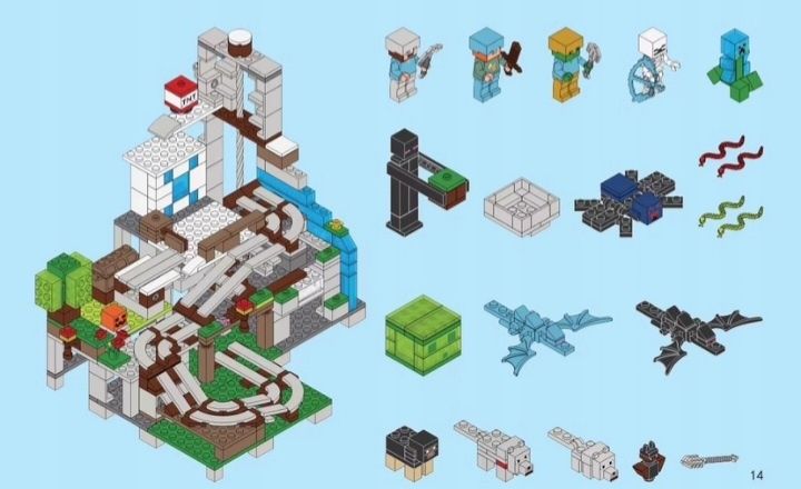 Klocki Mineworld - Górska Jaskina, Kopalnia - 587 Sztuk,  NOWE