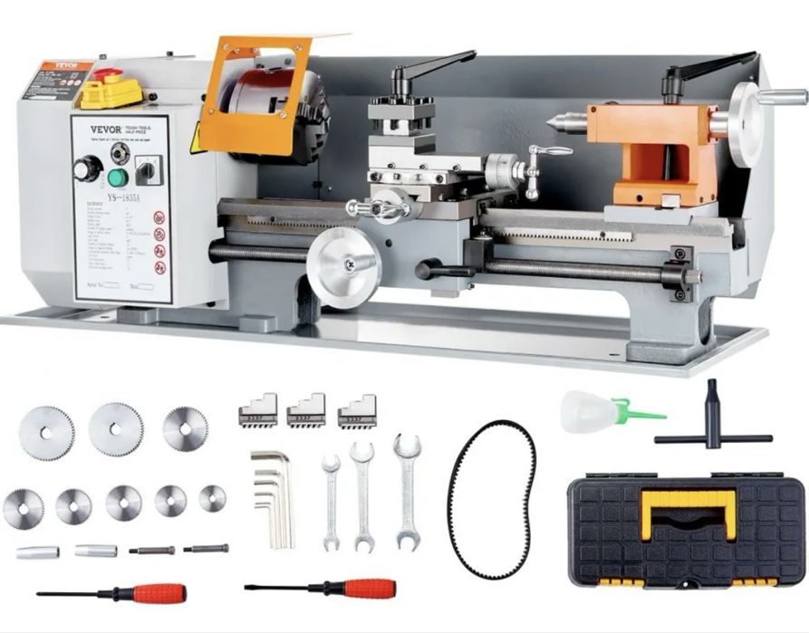 Nowa tokarka Vevor 500W metalowa skrzynia biegow.