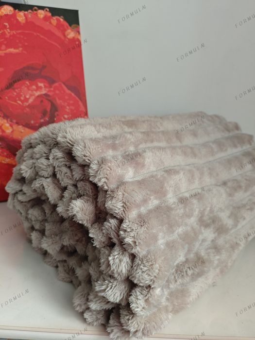 М'якусенький Шарпей 5 см плед ковдра полотна велюрова в полоску на под