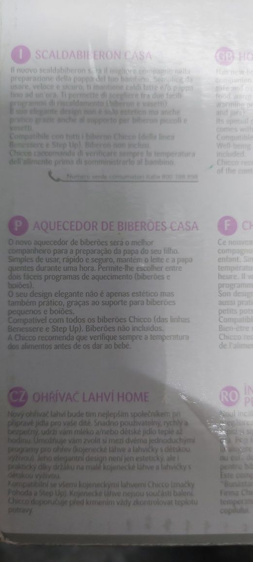 Aquecedor biberões e Boiões Chicco