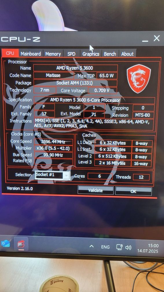 Игровой компьютер ryzen5 3600 rx5700xt