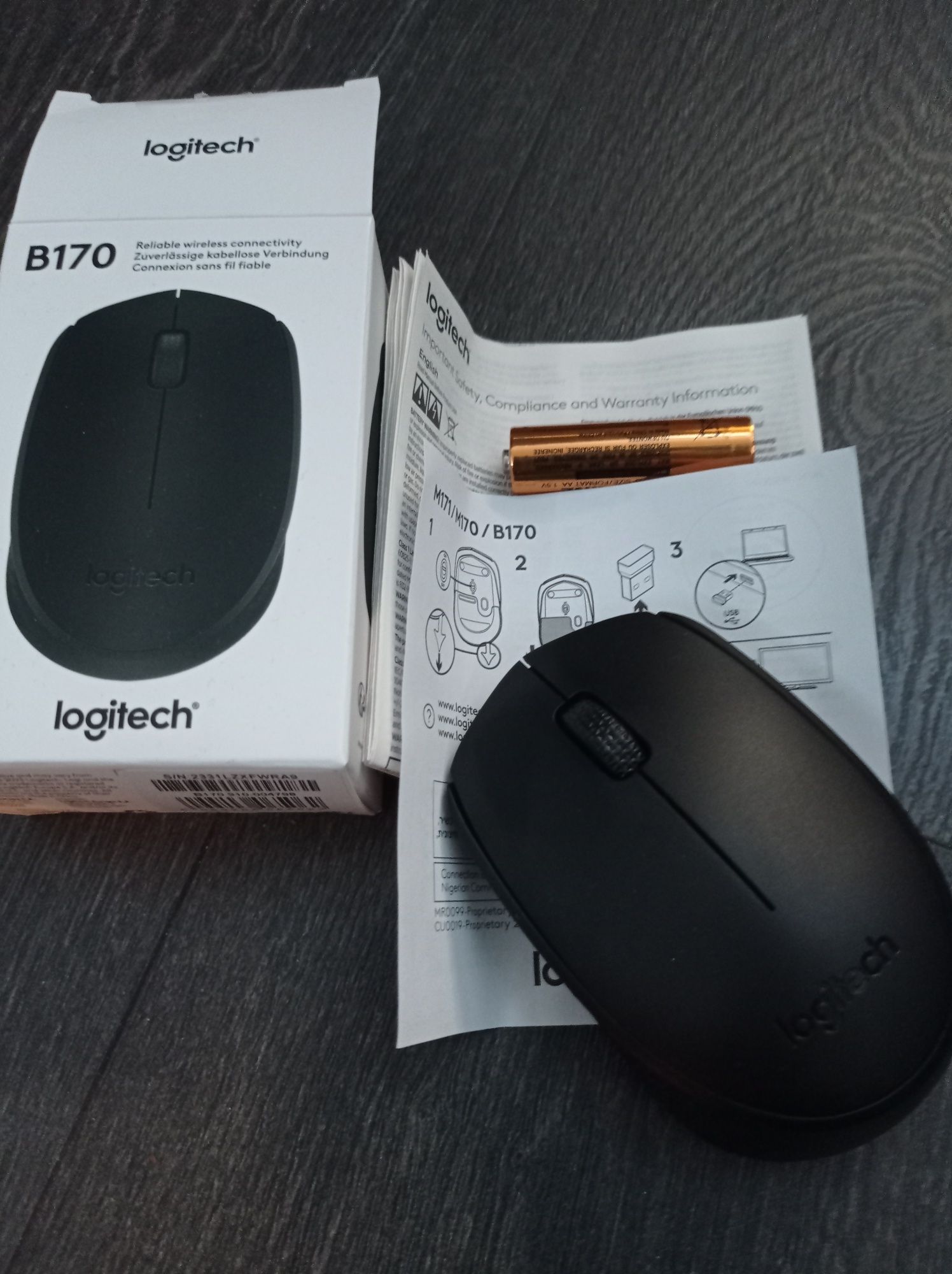 Миша оптична бездротова Logitech B170