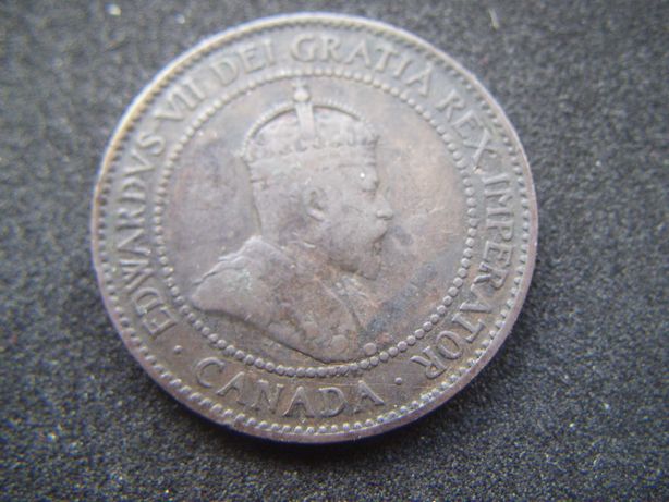 Stare monety 1 cent 1907 Kanada