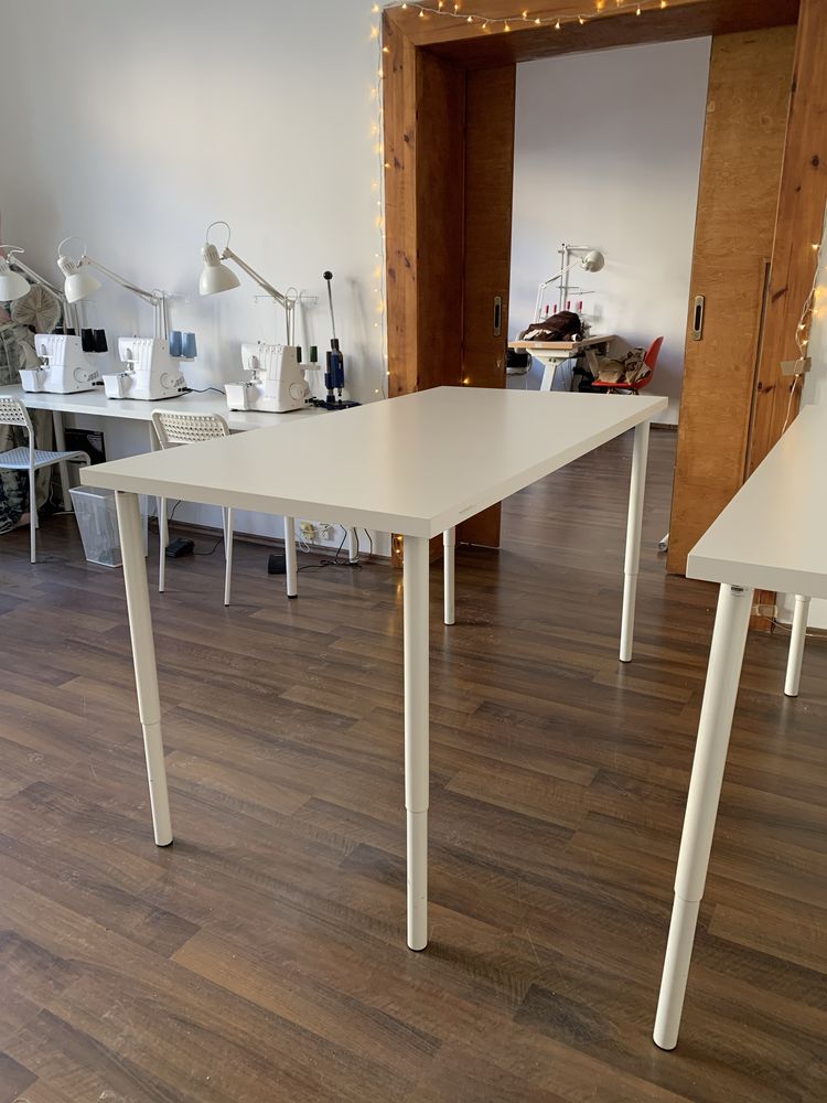 Stół Ikea Lagkapten 160x80 + regulowane nóżki Olov
