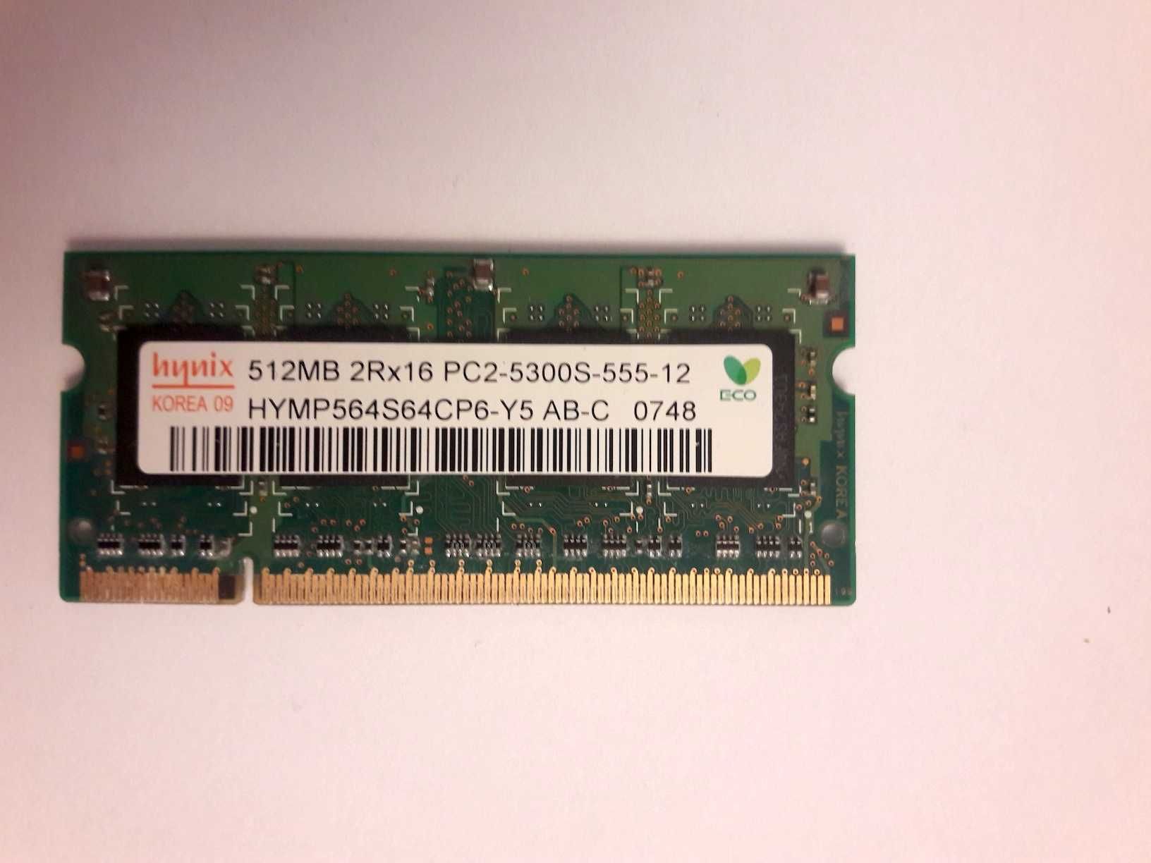 Pamięć RAM DDR2 hynix 512 MB x2