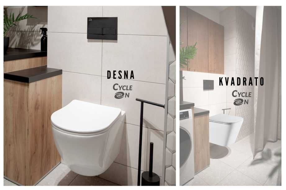 Zestaw podtynkowy stelaż + Miska WC Kvadrato Cycleon z deska