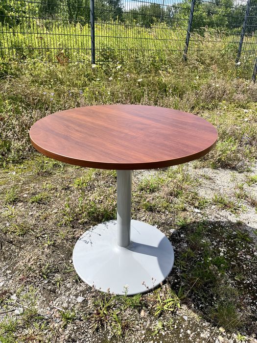 Dwa stoły stół stoliki stolik dreniany okrągły srebrny